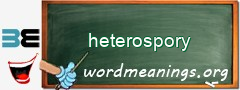 WordMeaning blackboard for heterospory